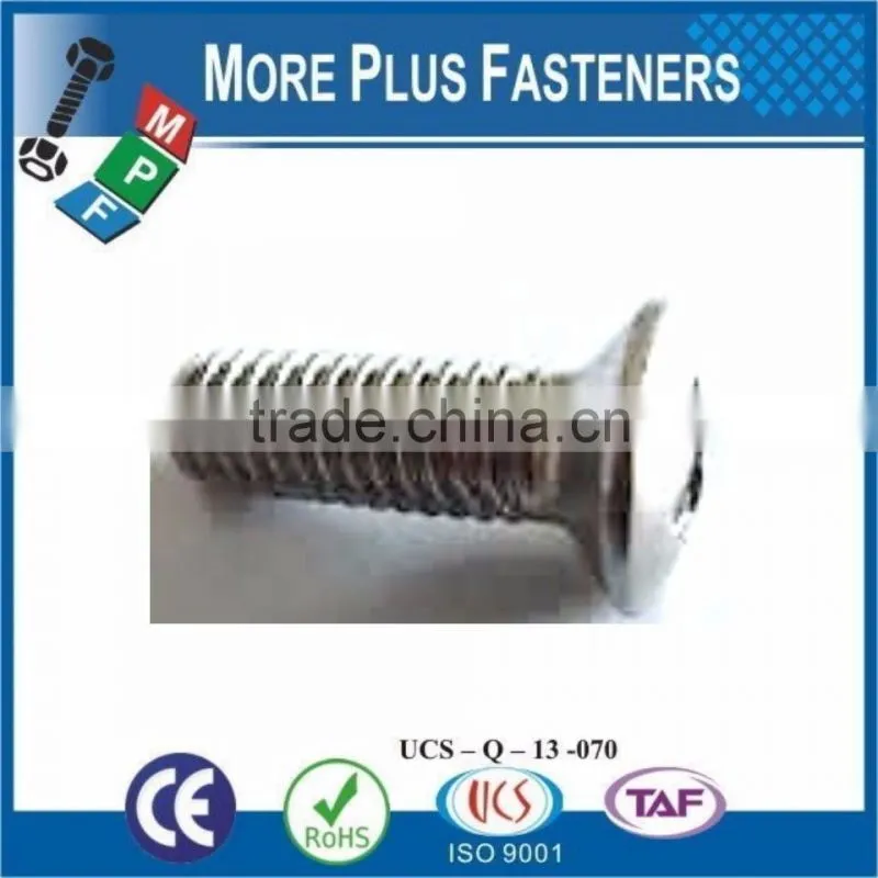 Made in Taiwan Stainless Steel Slotted or Phillips Oval Countersunk Head Machine Screw