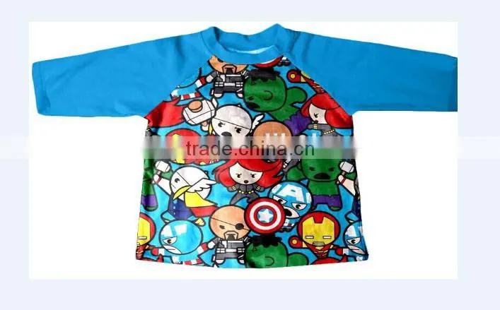 2017 fashion kids Gray mouse raglan design girls wholesale t- shirts