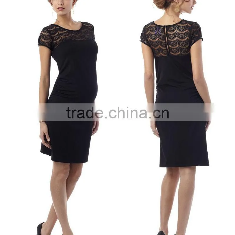 lace panel evening dresses for pregnant women