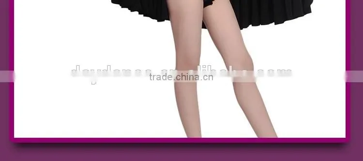 Girl Child Elegant Black Dance Skirt Suit Kids Mesh High Neck Sleeveless Latin Dance Leotard
