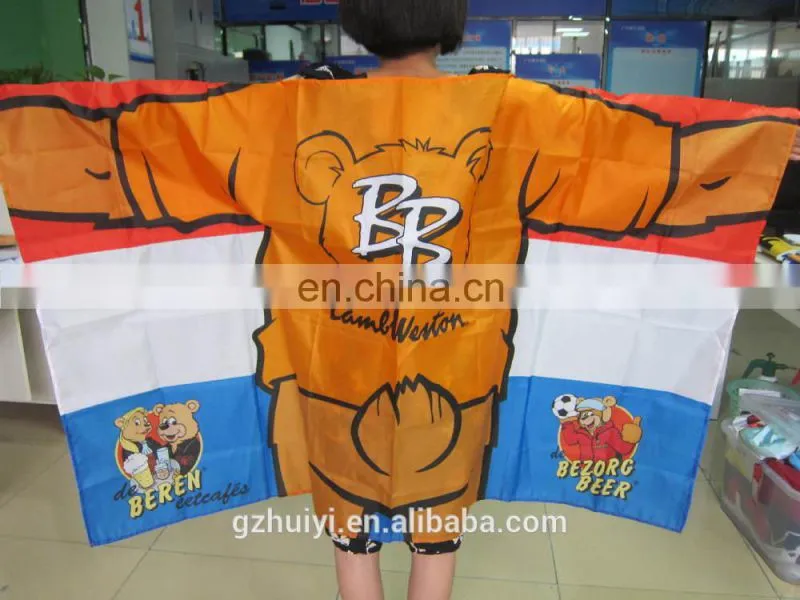 Custom polyester body flag for soccer fans