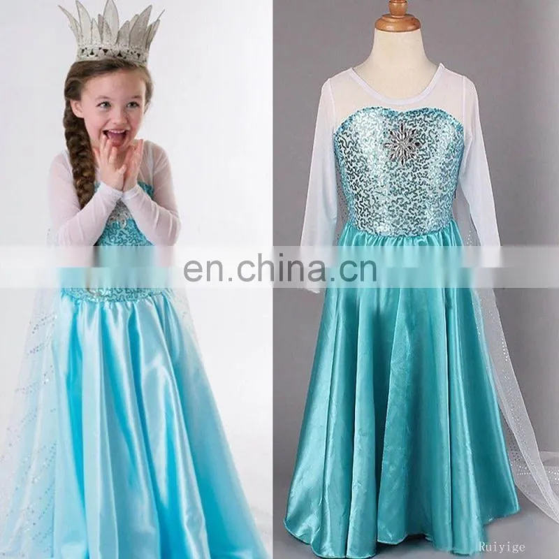 Elsa Cosplay Costume frozen elsa dress wholesale funny cainival costume frozen dress elsa FC2000
