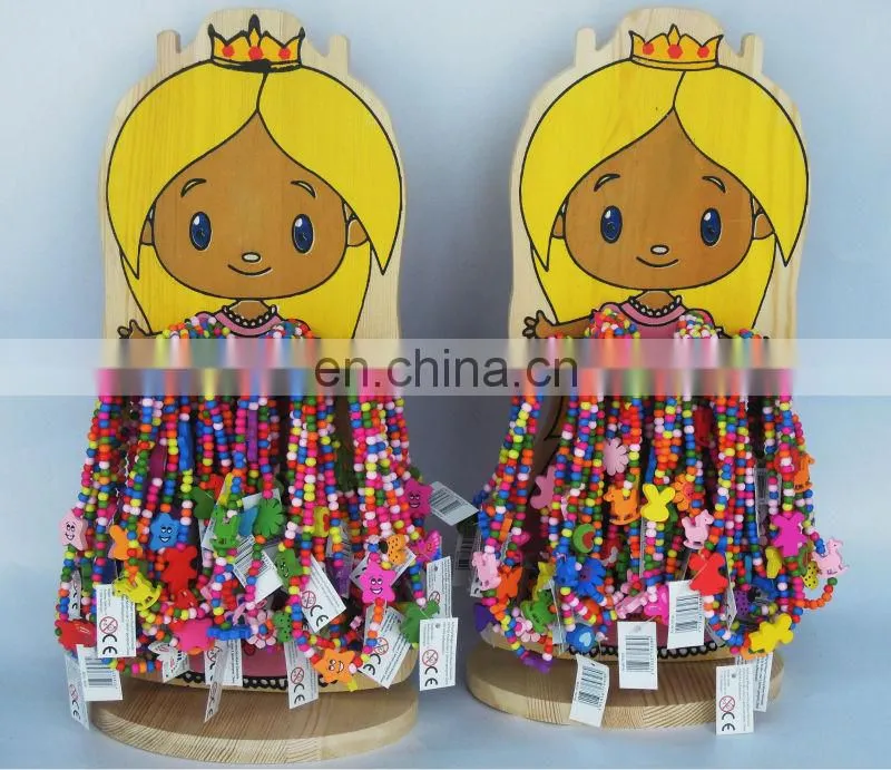 fashion jewelry animal pandent wood necklace for children