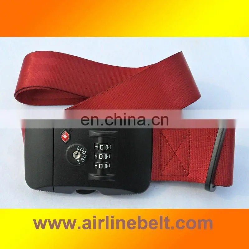 Top classic Seatbelt TSA fashion luggage belts for luggage