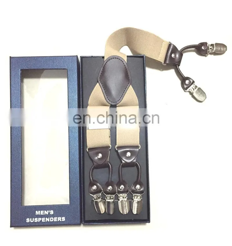 Wholesale fashion high quality men's colorful suspenders