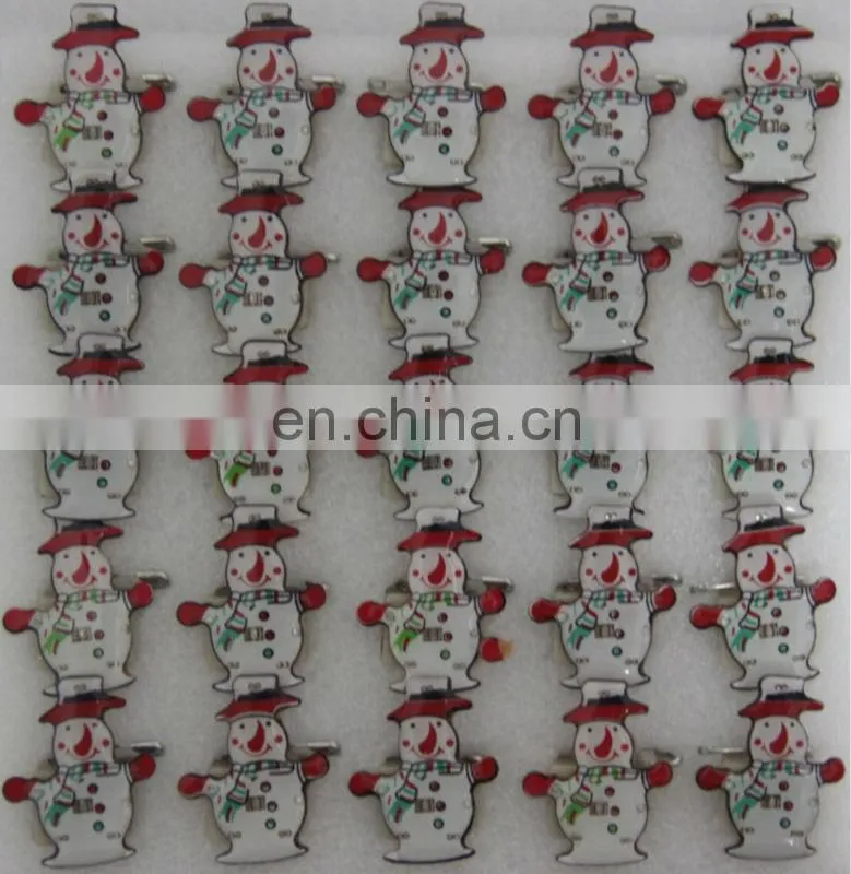 Merry Christmas lapel pin led flashing badge