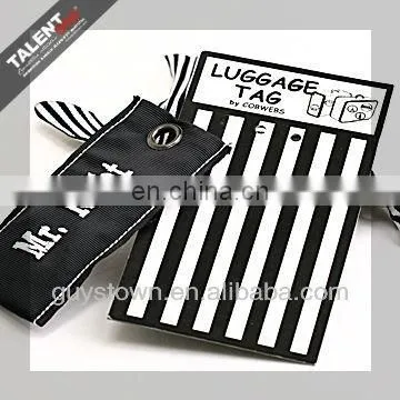 custom private design embroidery name luggage tag label string