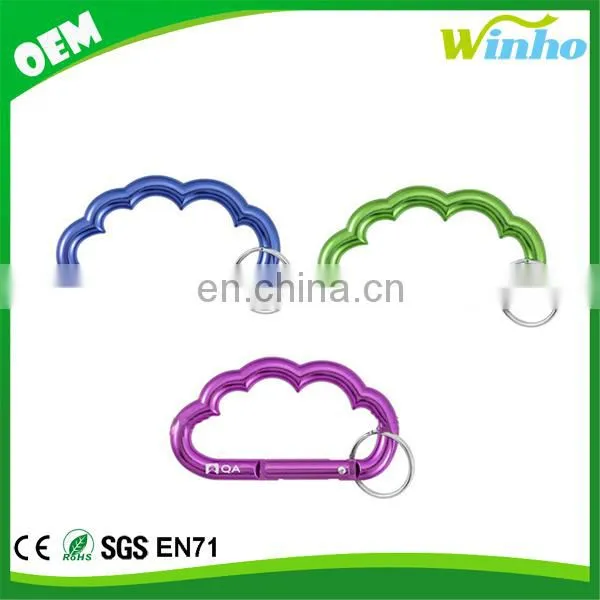 Winho Laser engraved cloud shaped carabiner