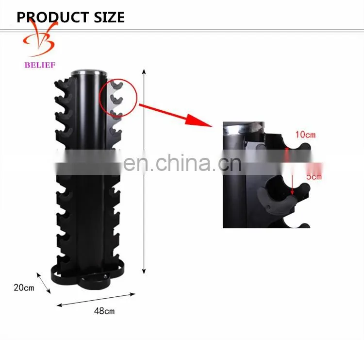 Gym Equipment Steel Dumbbell Storage Rack For 10 Pairs