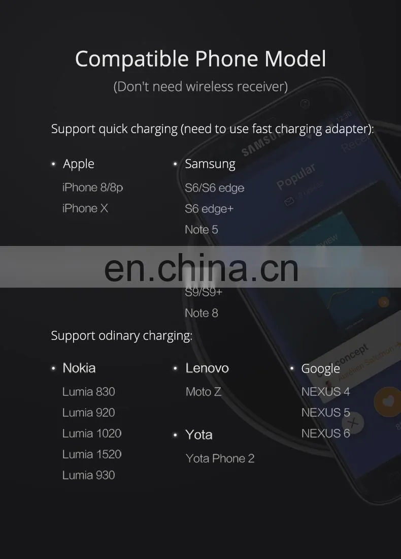 Original Xiaomi 10w Portable Fast Qi Mobile Phone ZMI Wireless Charger
