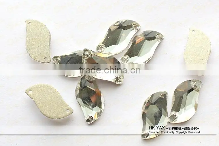0415L Diamond Navette Oval Shapes Fashion Beautiful Beads chatons Sew On crystal rhinestones with holes