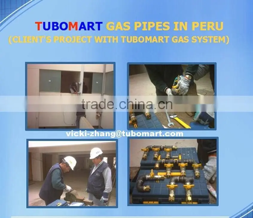 Gas compression fittings gas control valve for pex al pex gas pipe