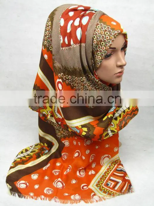 S779 Hot Sale big size Cotton Twill muslim headScarf arabic long scarf