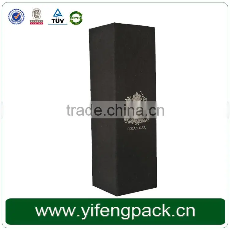 Luxury cardboard paper single bottle wine glass boxes