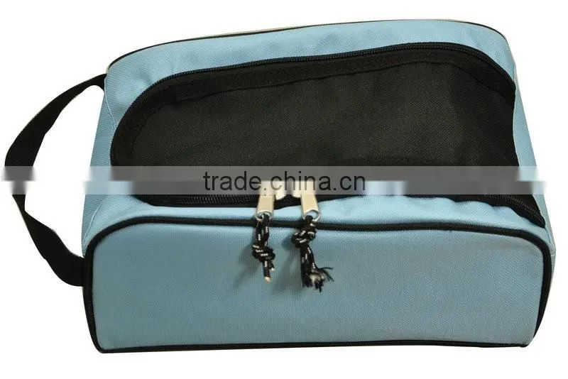 Popular slim design lightweight 600D Oxford cloth cosmetic bag with side handle