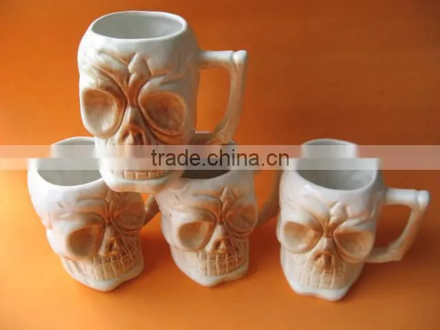 ghost face tiki ceramic mugs