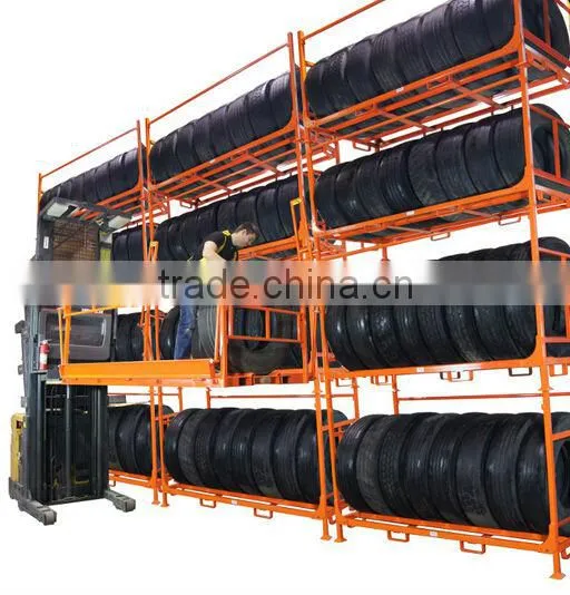 Adjustable steel truck tire rack for sale