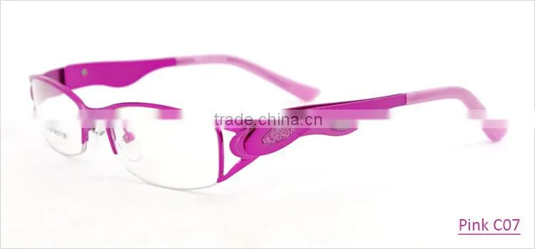 Half-rim women metal 2014 new fashion best quality optical glasses frames