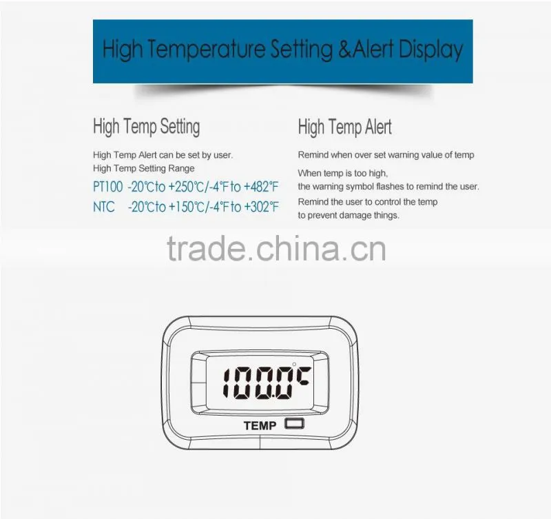 Digital Waterproof Temperature Meter Thermometer Used For Engine Generator Motor Snowmobile Lawn Mower ATV Motorcycle