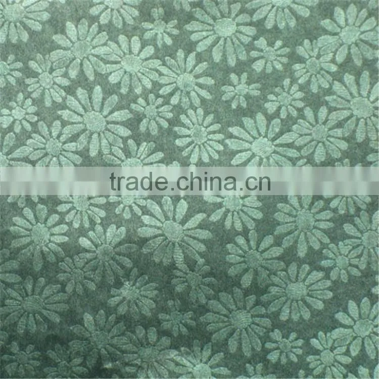 2016 Customized Color Grease-proof Embossed Faux Leatherette Paper