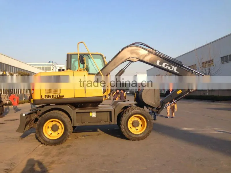 LG685 Excavator, Walking Wheel Excavator, 8T Wheel Excavator