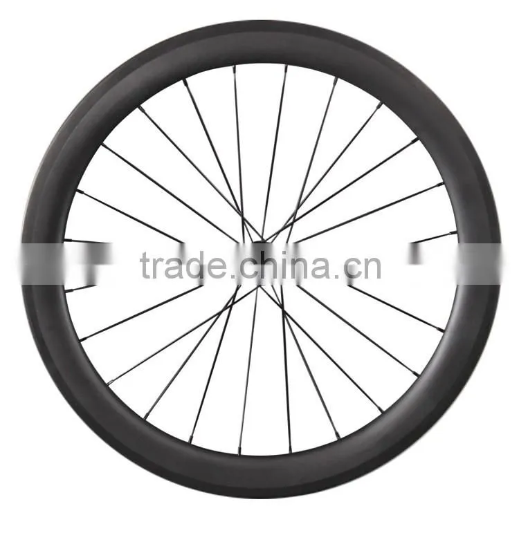 2016 On promotion carbon road bicycle tubular rims 56mm UD matt road bike wheels