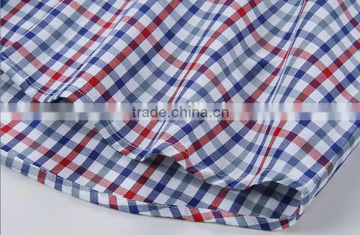 American Design Turn-down Collar Men Check Shirt