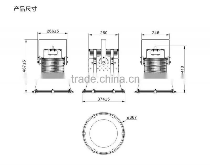 120w led projection light with 25 degree reflection cup