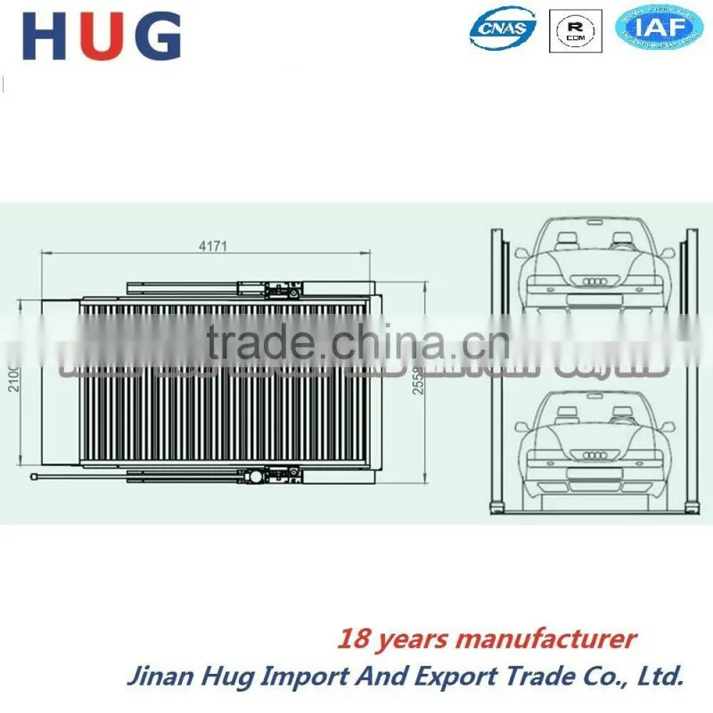 Two column hydraulic lifting machine