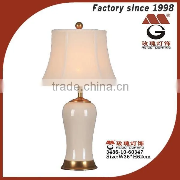 cream linen shade table lamps with ceramic base