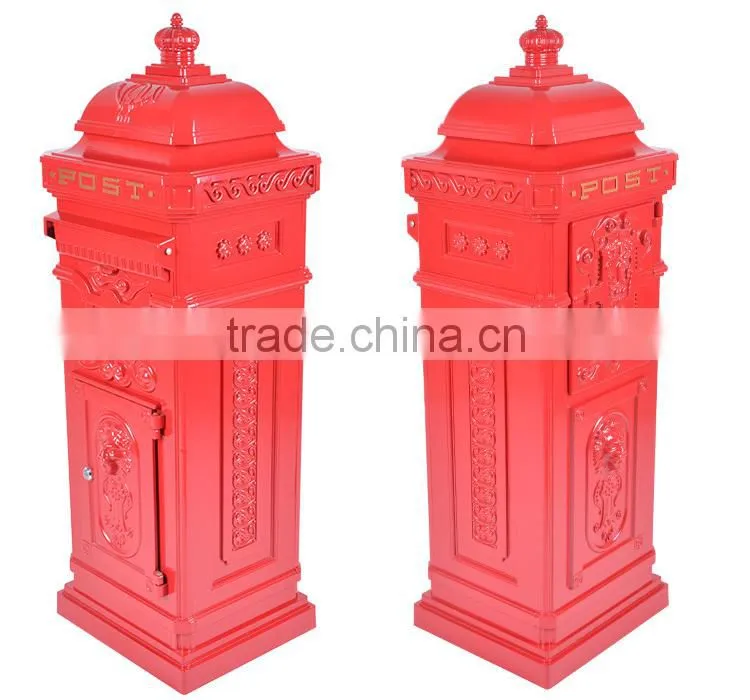 The Most Popular Style In Europe Cast Aluminiun Standing Garden Antique Letter Boxes From China