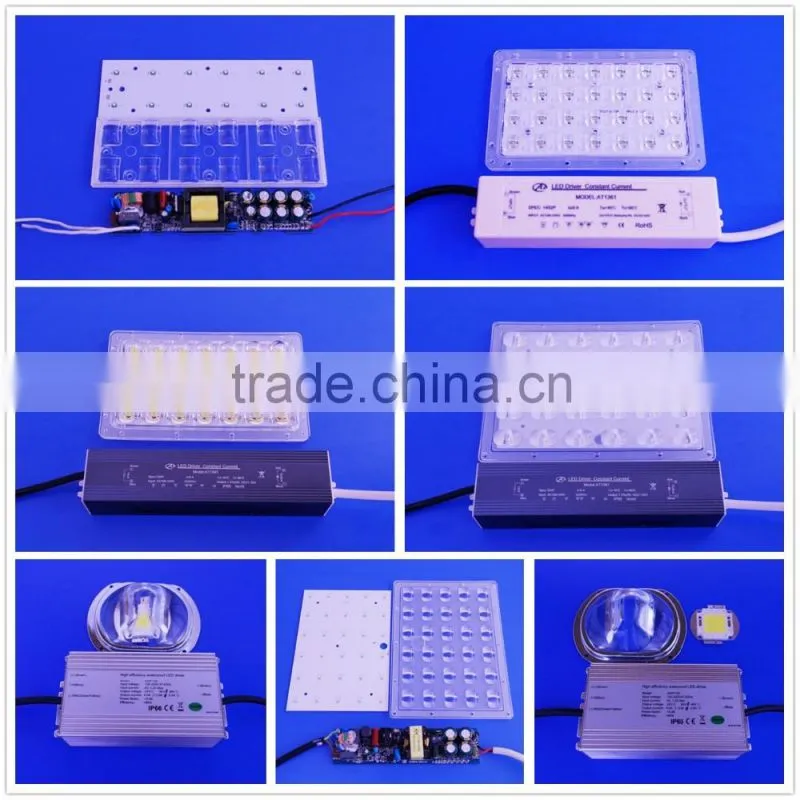 28w 56w 70x140 degree LED lens with mounted LED for E40 lights