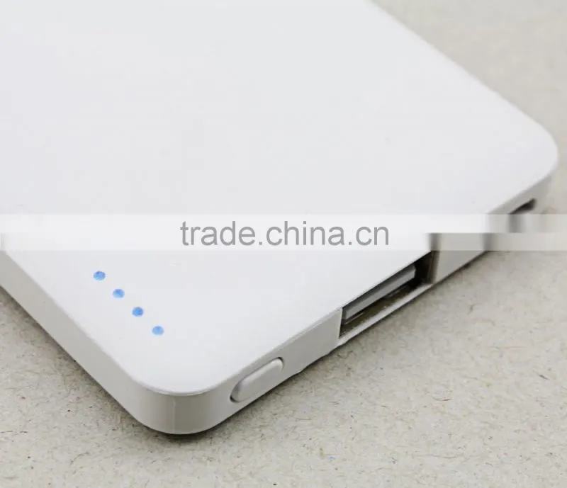 AWC813 2000mah OEM Slim card smart phone charge portable mobile power bank
