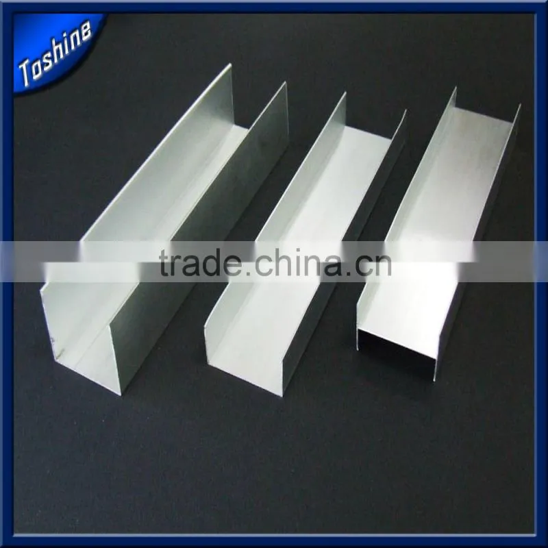 Customized aluminum u channel profile extrusion