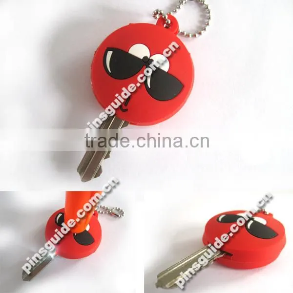 2013 Hot Selling High Quality Red Cool 2D Soft PVC Key Cover For Business Promotion