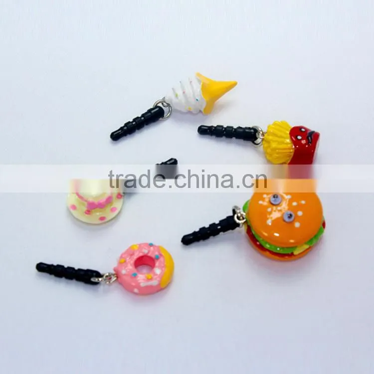 best selling decorative eco-friendly resin anti dust plug charm