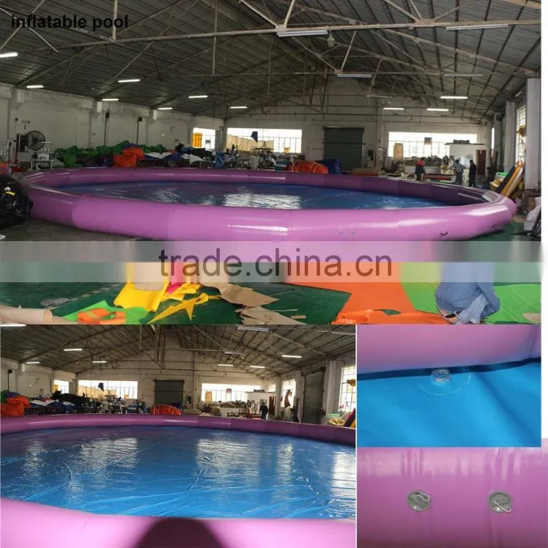 big inflatable 0.9mm pvc tarp pool, commercial used inflatable swimming pool, round custimzed size pool inflatable