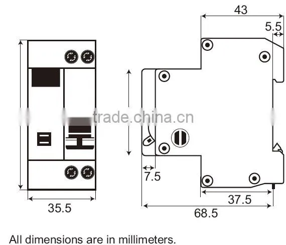 RCBO 2p Residual Current Double Pole RCBO