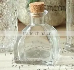 100ml colorful crimp neck glass reed diffuser bottle with lid