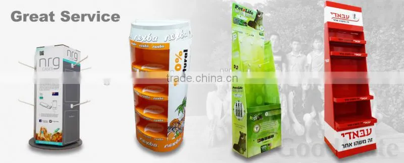 Light Corrugated Cardboard Table Counter Top Pop Display