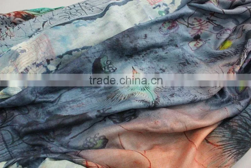 Woven Women's Scarf Wool Fabric for Winter