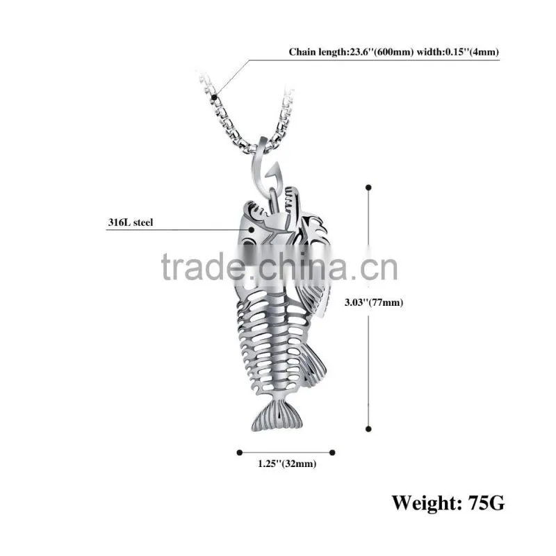 professional stainless steel jewelry making supplies special gift fish design pendant