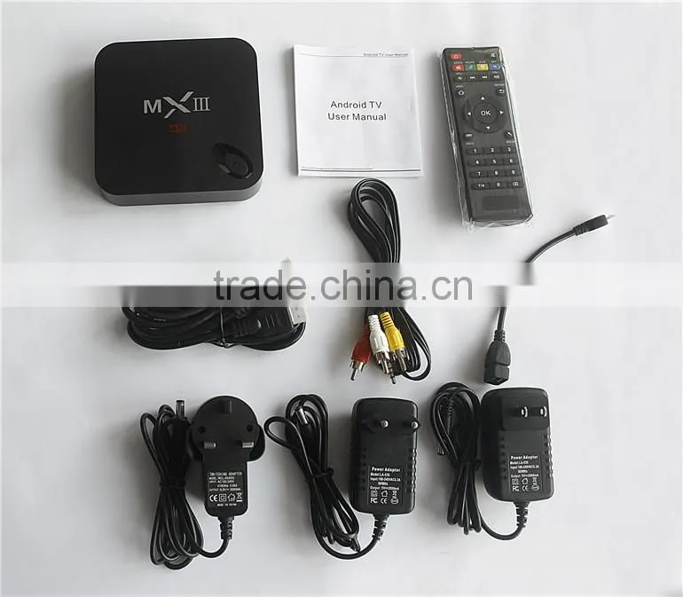 Quad Core MXIII media player hd AmlogicS802 imito MX3 android 4.4 smart tv box MXIII 2G+8G Android tv box