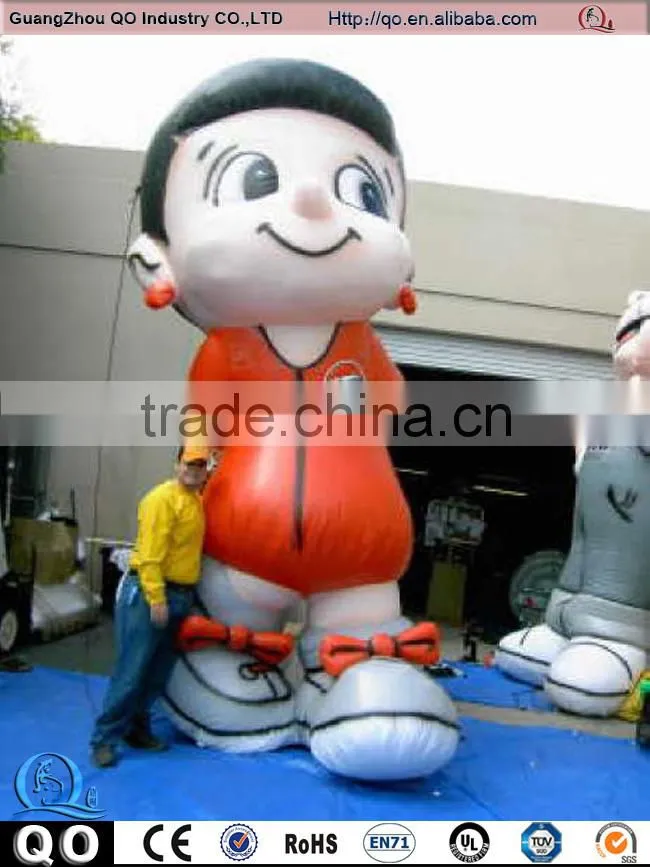 Giant charming kindly conductor inflatable characters cartoon for advertisement