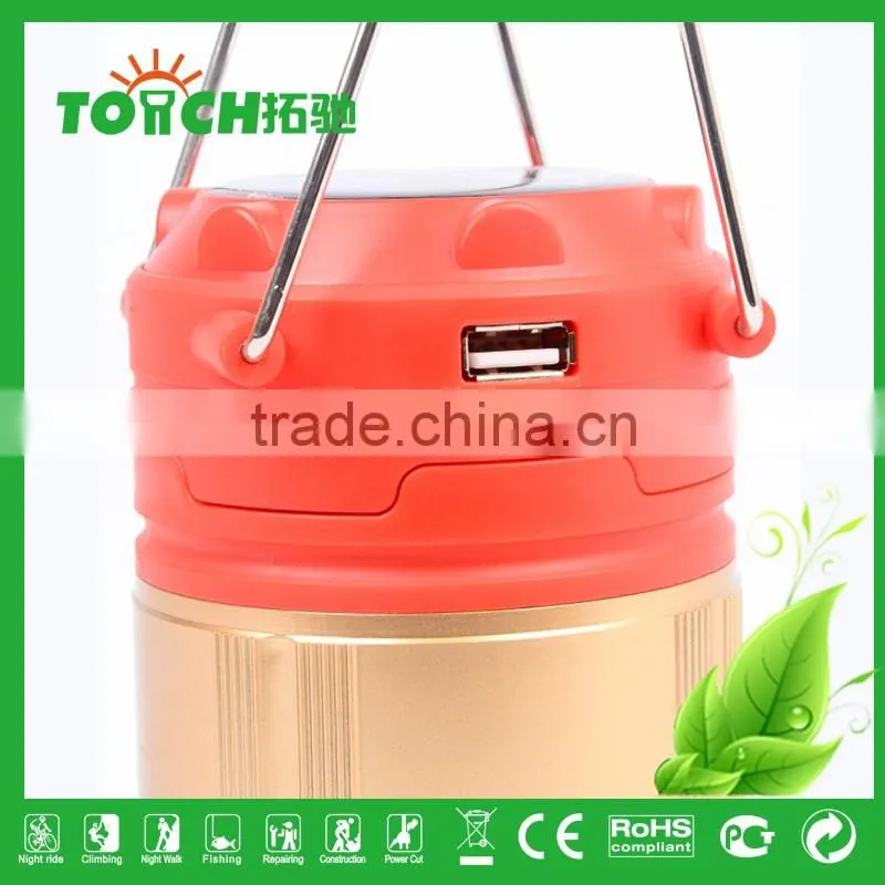 TOACH Lights High Quality Solar Rechargeable Camping Light Plastic Lantern Tent Lamp High Power Emergency Search Lights