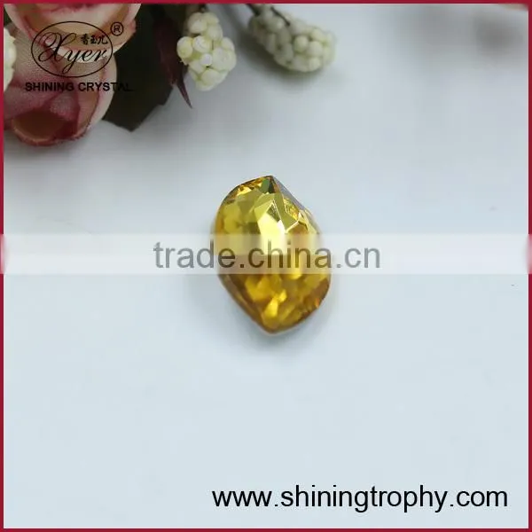 Champagne Gold Crystal Loose Stone, Crystal jewelry Accessory