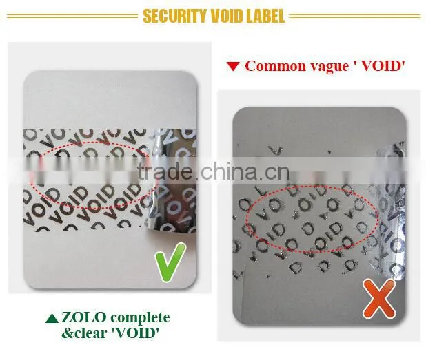 Security void perforated label