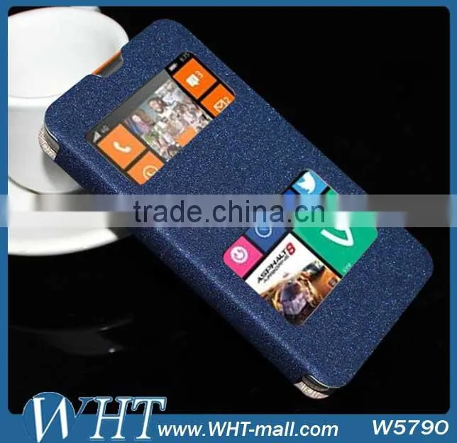 Luxury Flip Cover Case for Nokia Lumia 530, PU leather for Nokia Lumia 530 Case with Window