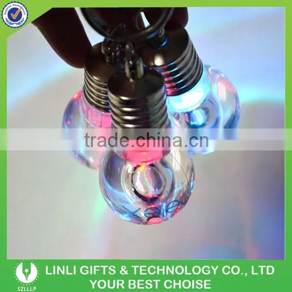 2016 Hot Sales Plastic Led Bulb Shape Key Chain