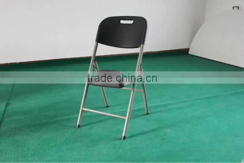 Black Color Commercial Contoured Folding Chair